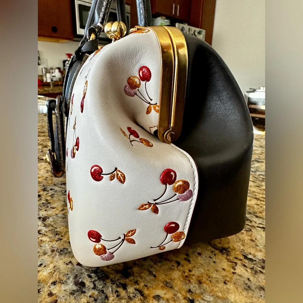 🍒RARE COACH 1941 KISSLOCK SATCHEL 38 CHERRIES!! 🍒 - Picture 15 of 16